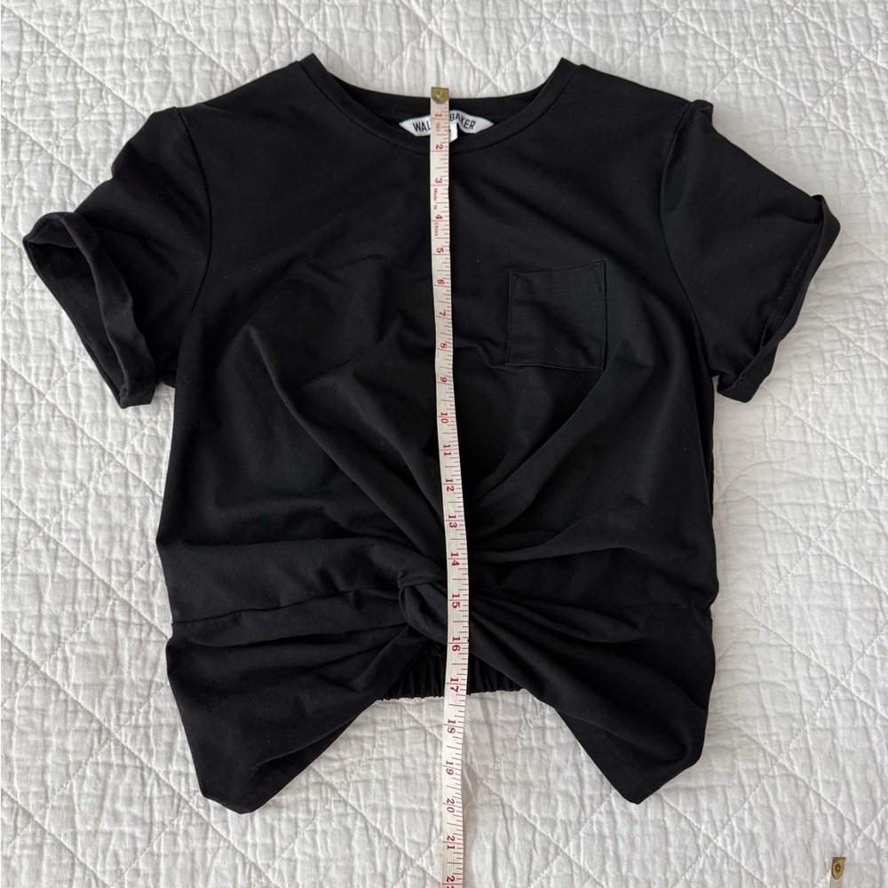 Walter Baker Black Short Sleeve Twist Tee - Picture 3 of 14